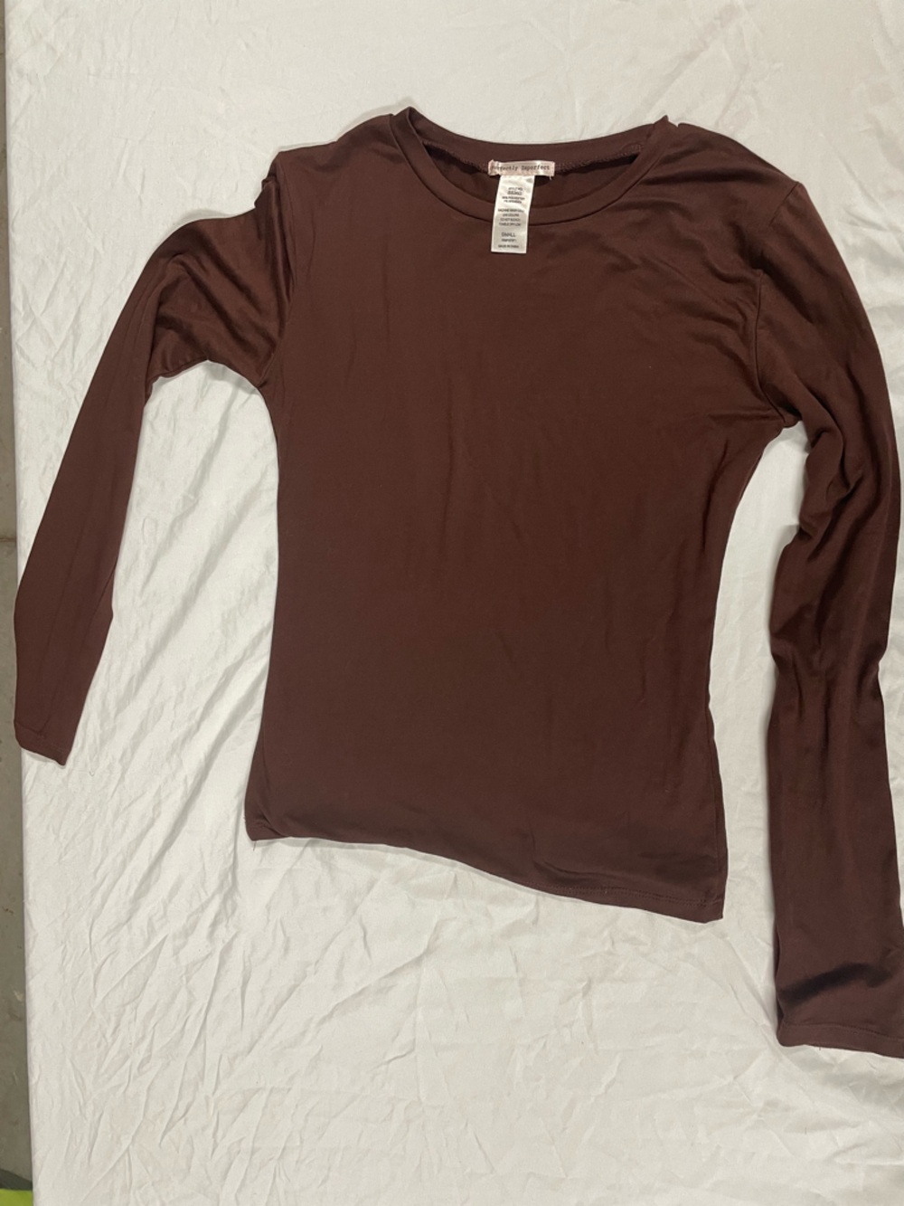 Women’s Long Sleeve Tee in Deep Brown - Small